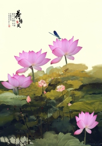 画意荷塘