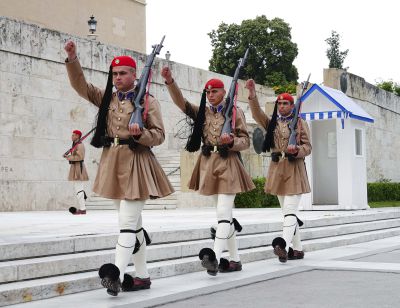 雅典古城的卫兵表演