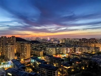 济南郎茂山观落日