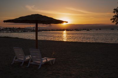 秘鲁皮斯科海边日落夕照（一）