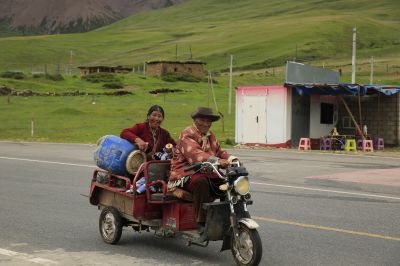 高原之路上的甜蜜相伴