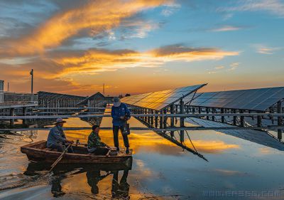 渔光互补园晚霞