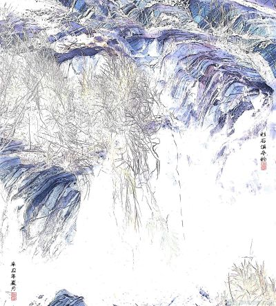 水墨彩石溪（组图）