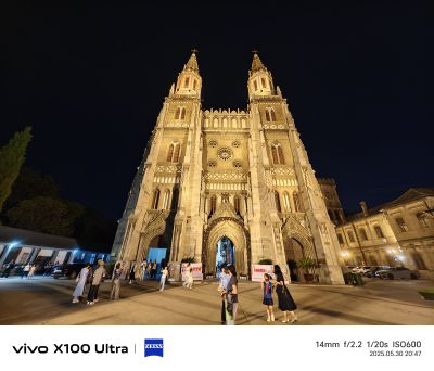 洪家楼天主堂夜景