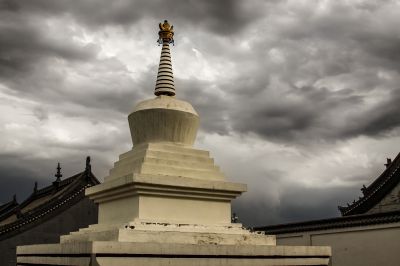 蓝天白云下的达茂风光