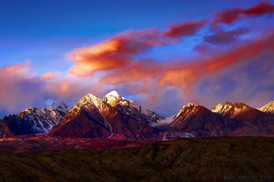 《南疆塔合曼湿地公园晚霞》