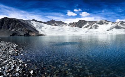 《南疆白沙湖风光》