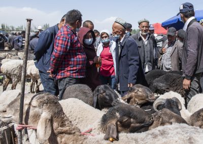 大巴扎里交易忙