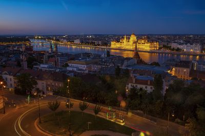 匈牙利布达佩斯渔人堡夜景