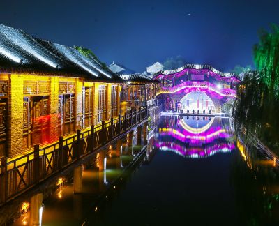 魏集古镇夜景