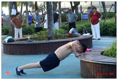 荆河公园晨练的人们1