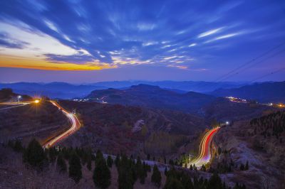 博山齐长城风门道关秋日风云
