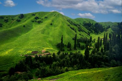 空中草原风光。