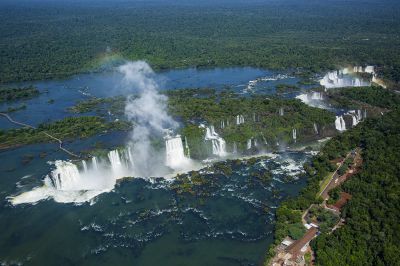 空中俯瞰伊瓜苏大瀑布