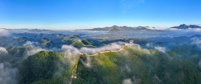 鸟瞰盘龙山长城