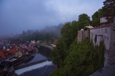 捷克克鲁姆洛夫小镇晨曦