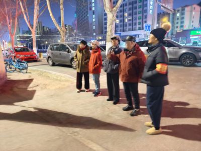 除夕夜，党员志愿者安全巡查